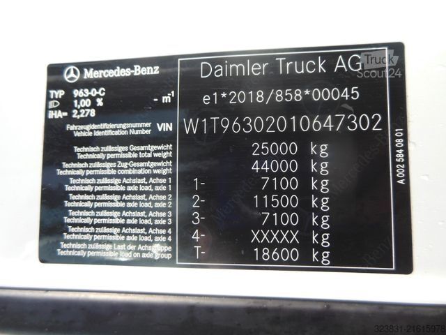 Джамбо-вантажівка MERCEDES-BENZ ACTROS 2553, 6X2, JUMBO 120M3, DURCHLADEN, TOP!
