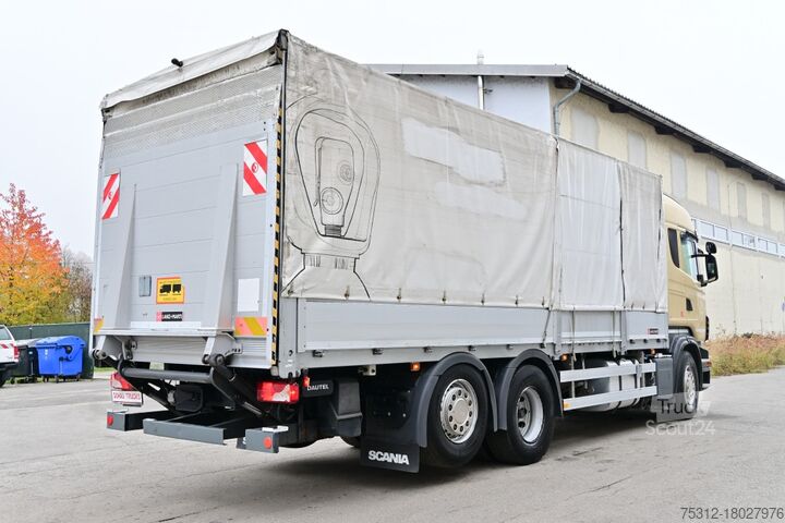 Plattewagen met zeil Scania R440 6x2 E6 mit AdBlue Retarder LBW ADR Lenkachs
