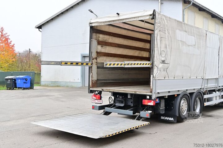 Plattewagen met zeil Scania R440 6x2 E6 mit AdBlue Retarder LBW ADR Lenkachs