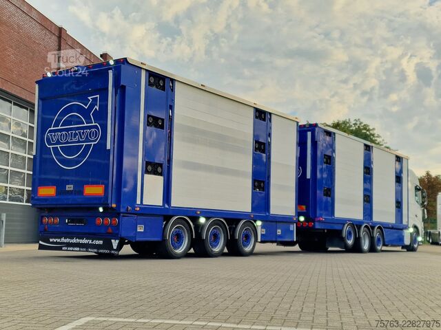 Превоз на едър рогат добитък Volvo FH 13.500 Globetrotter 8x2*6 - 3 deck livestock...
