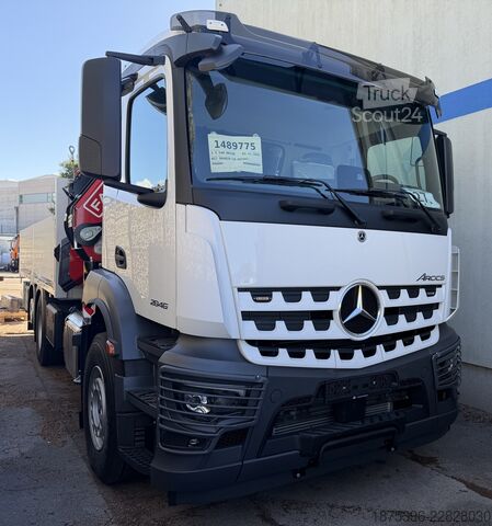 кран-манипулятор на шасси грузовика Mercedes-Benz Hiab Palfinger Fassi F485-6 JIB-4