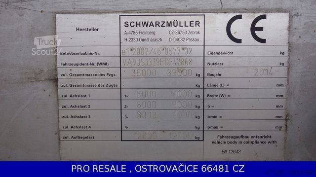 Semirremolque con piso móvil SCHWARZMÜLLER SPA 3/E - WALKINGFLOOR - 87 m3