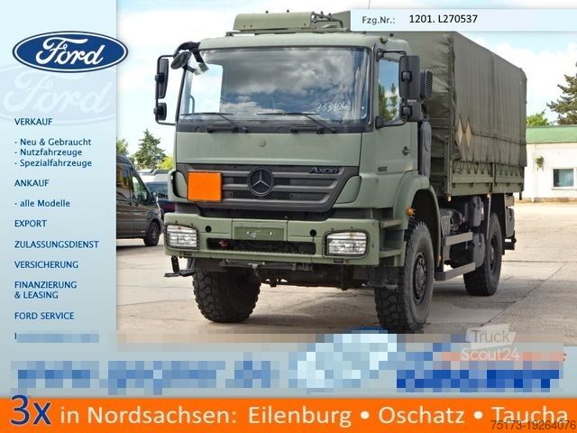Plattewagen met zeil MERCEDES-BENZ AXOR 1829 A 4X4 Klima Standhz. ALLRAD