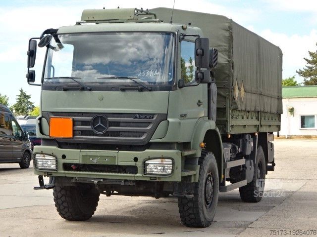 Plattewagen met zeil MERCEDES-BENZ AXOR 1829 A 4X4 Klima Standhz. ALLRAD