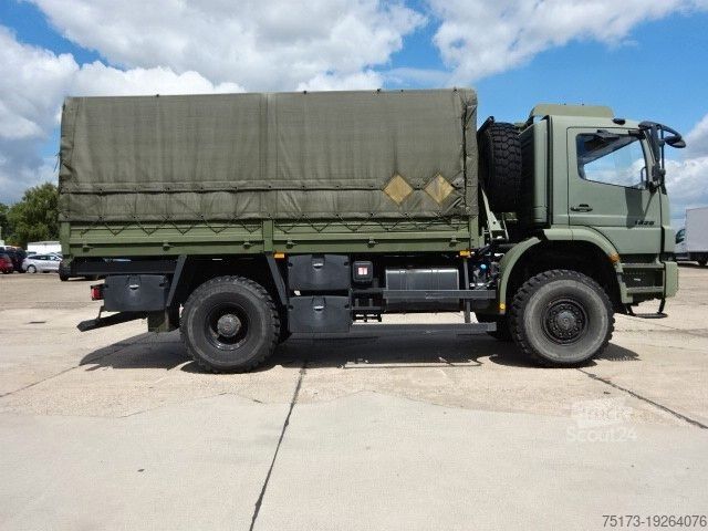 Plattewagen met zeil MERCEDES-BENZ AXOR 1829 A 4X4 Klima Standhz. ALLRAD