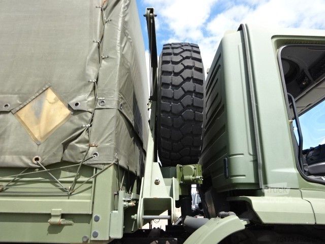 Plattewagen met zeil MERCEDES-BENZ AXOR 1829 A 4X4 Klima Standhz. ALLRAD