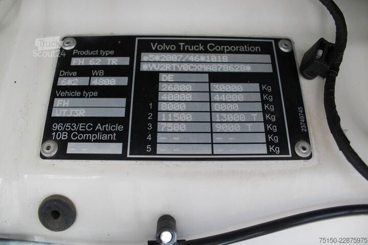 Крюковой мусоровоз VOLVO FH 460 6x2 LL MULTILIFT HIAB ULT21S61 Nr.: 628