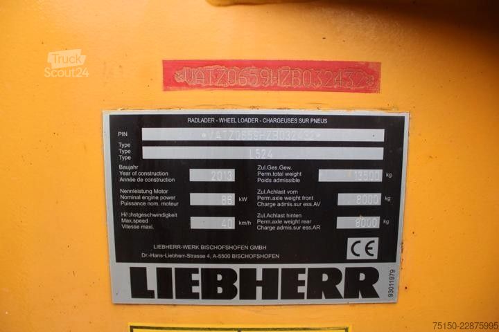 Погрузчик с колёсным шасси LIEBHERR L524 - Hochkippschaufel Nr: 432