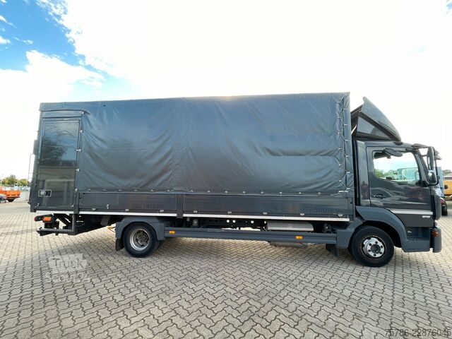 Aizkaru sānu furgons MERCEDES-BENZ Atego 818 BL/ 6.9m Pritsche/ Autom/ AC/ Standhzg