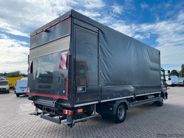Aizkaru sānu furgons MERCEDES-BENZ Atego 818 BL/ 6.9m Pritsche/ Autom/ AC/ Standhzg