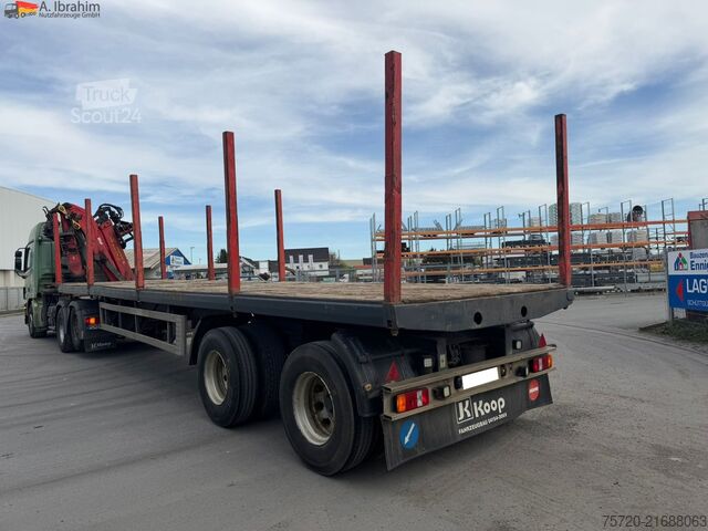 Holztransport Auflieger Huttner SAR-34/2L  gelenkt BPW Achsen auch als Komplettzug möglich Trommelbremse