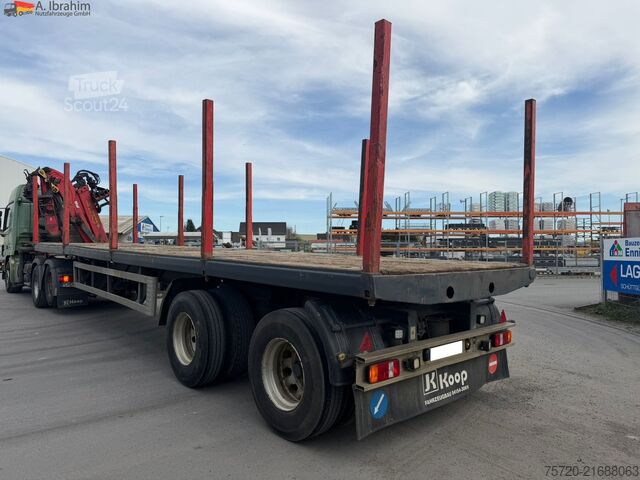 Holztransport Auflieger Huttner SAR-34/2L gelenkt BPW Achsen auch als Komplettzug möglich Trommelbremse