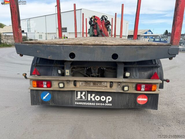 Holztransport Auflieger Huttner SAR-34/2L  gelenkt BPW Achsen auch als Komplettzug möglich Trommelbremse