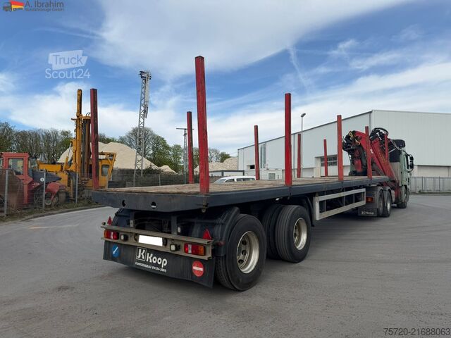 Holztransport Auflieger Huttner SAR-34/2L gelenkt BPW Achsen auch als Komplettzug möglich Trommelbremse