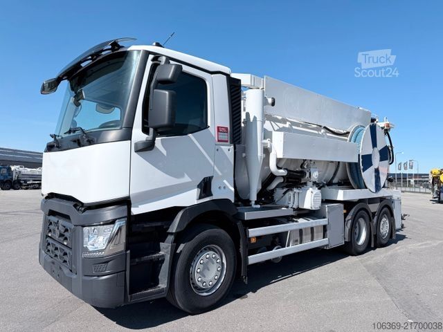 Vakuuminė cisterna sunkvežimis RENAULT T430 DTI 6x2 Hvidtved Larsen SLP 10.5 ADR