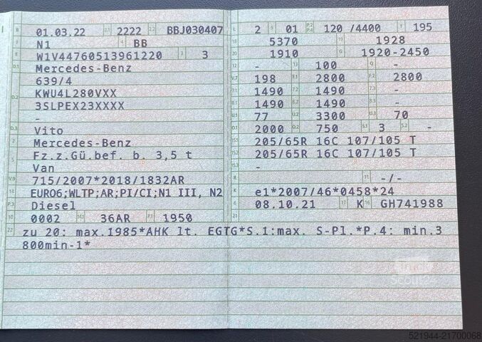 Panelová dodávka Mercedes-Benz Vito 116 CDI lang Klima Kamera Navi