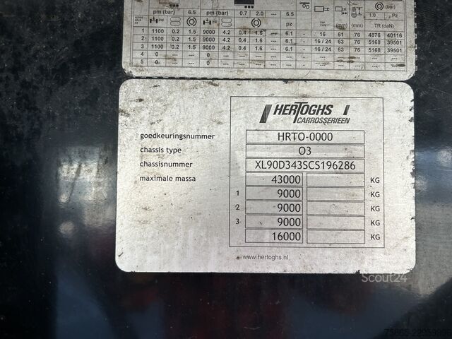 Presenninger, der kan skubbes Hertoghs O3 / Curtainside Trailer / SAF Disk / Loadlift ...