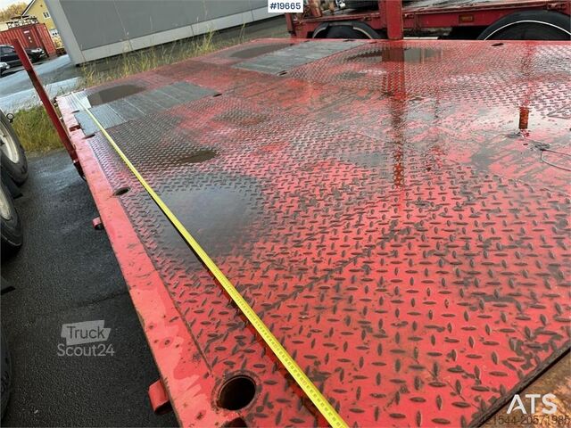 Reboque porta-máquinas Broshuis 3 AUD-44. Broshuis 3 AUD-44 lowbed trailer.