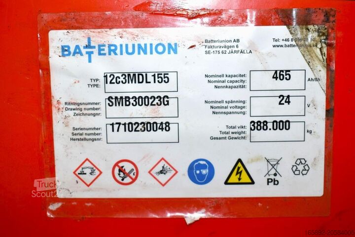 Forklift aküsü BATTERIEUNION 24 Volt 3 PzS 465 Ah