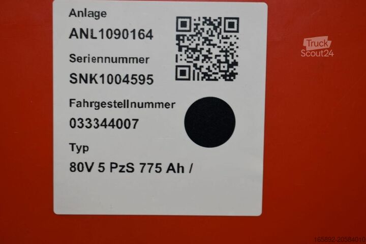 Villástargonca akkumulátor GRUMA 80 Volt 5 PzS 775 Ah