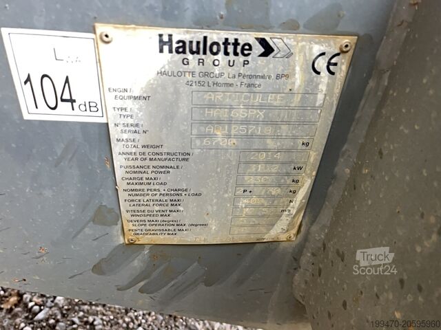 Plate-forme de travail articulée Haulotte Ha 16 Spx (16m)