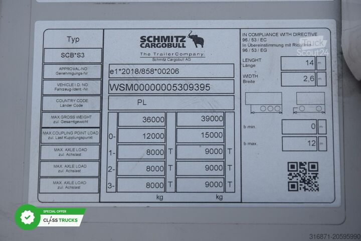 Refrižeratora puspiekabe SCHMITZ CARGOBULL SKO FP 45 ThermoKing SLXi 300