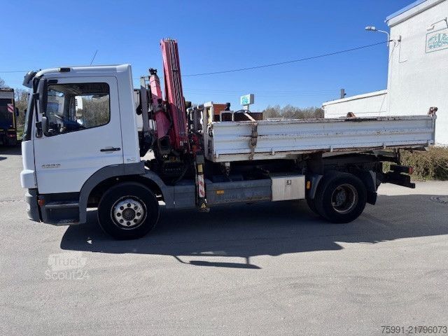Autokran MERCEDES-BENZ Atego  1223 Dreiseitenkipper Meiller Ladekran