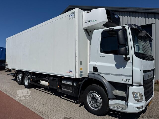 Pārvadājumi saldētavā/saldētavā DAF CF320 FAN 6x2, Schmitz Frigobox, Carrier Supra ...