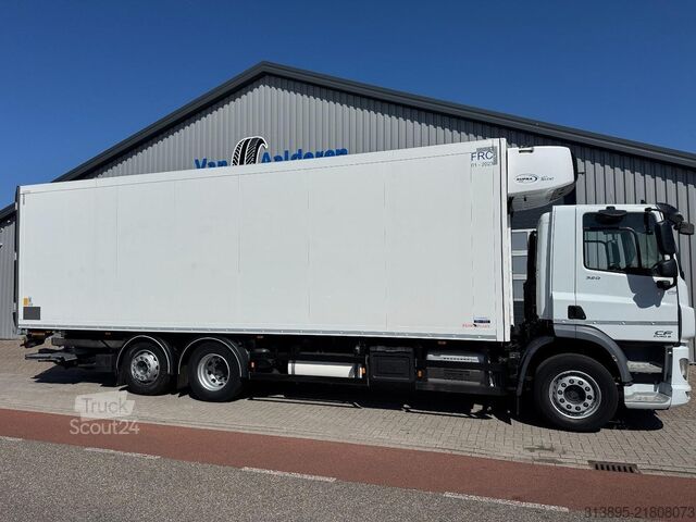 Pārvadājumi saldētavā/saldētavā DAF CF320 FAN 6x2, Schmitz Frigobox, Carrier Supra ...