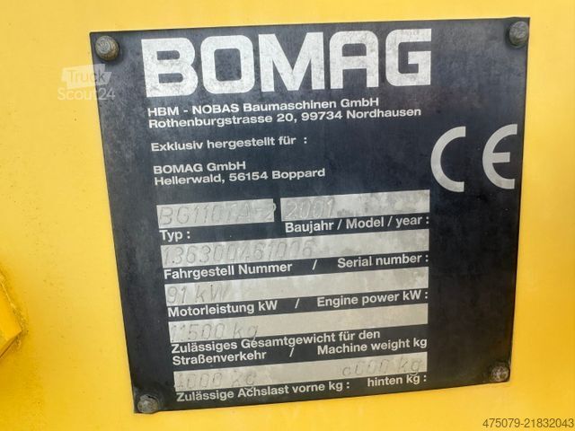 Silniční grejdr BOMAG BG 110 TA-2 / 6x6 Allrad