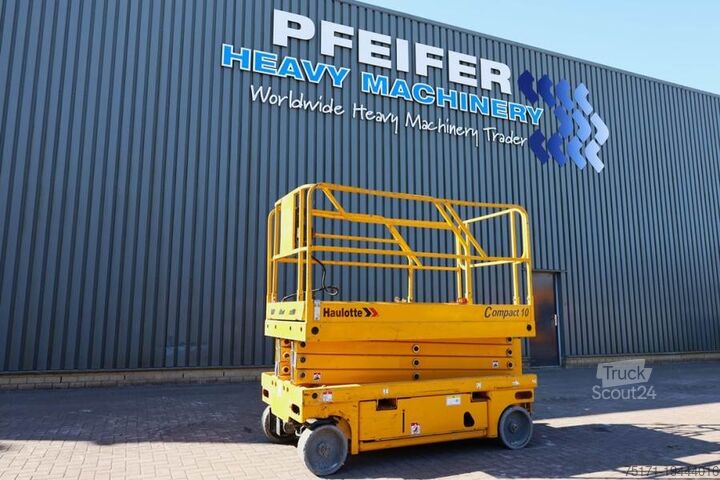رفع المقص Haulotte Compact 10 Electric, 10m Working Height, 450kg Cap