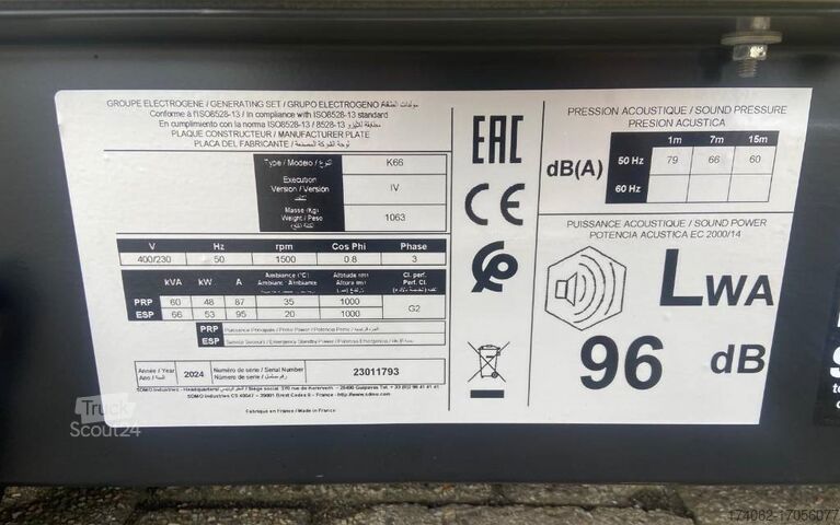 Aggregaat Sdmo K66 - 66 kVA Generator - DPX-17006