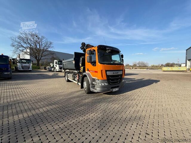 Konteineru pārvadāšana (kabeļu sistēma) DAF LF 290 FA Fassi F125A.2.23 XE-Dynamic + HYVA 12...