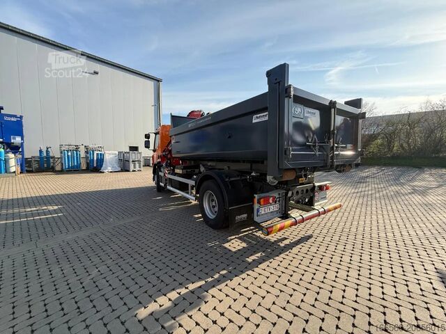 Konteineru pārvadāšana (kabeļu sistēma) DAF LF 290 FA Fassi F125A.2.23 XE-Dynamic + HYVA 12...