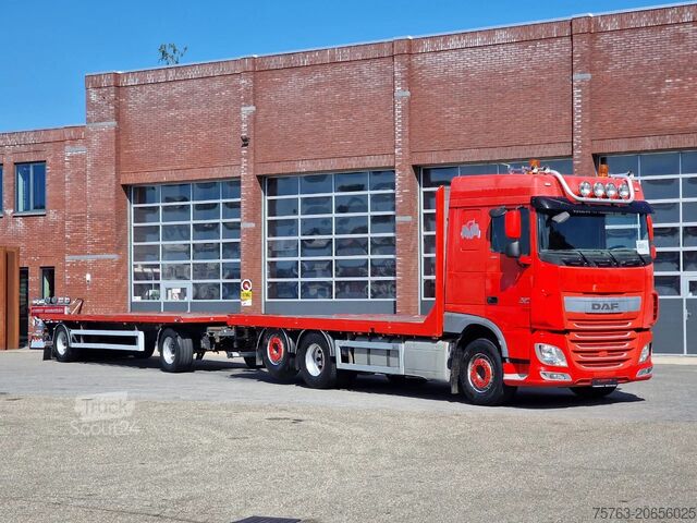 Iekraušanas platforma DAF XF 410 6x2 SpaceCab - Flatbed - Euro 6 + 2 axle...