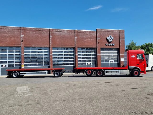 Iekraušanas platforma DAF XF 410 6x2 SpaceCab - Flatbed - Euro 6 + 2 axle...