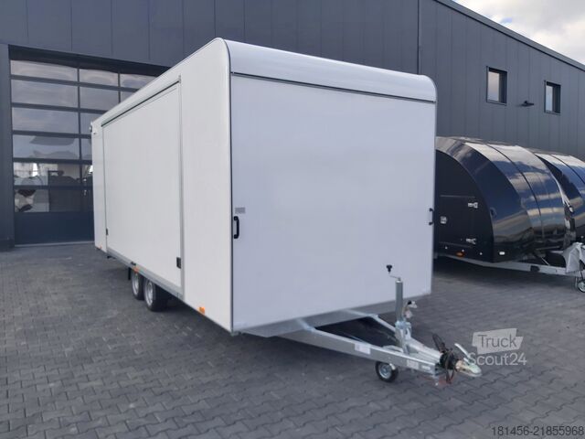 Przyczepa handlowa trailershop mobiler Messestand Infostand 600x230cm