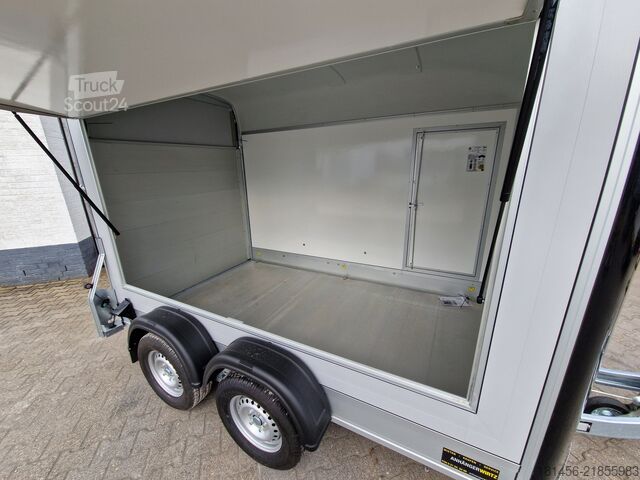 Kofferanhänger trailershop Debon Roadster 500 Seitenklappe direkt