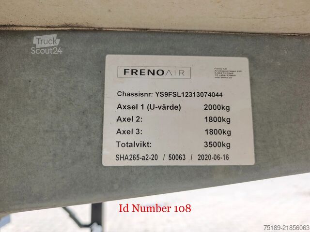 BE poluprikolice Freno Air LT 3.5 750 kg Zepro tailgate!