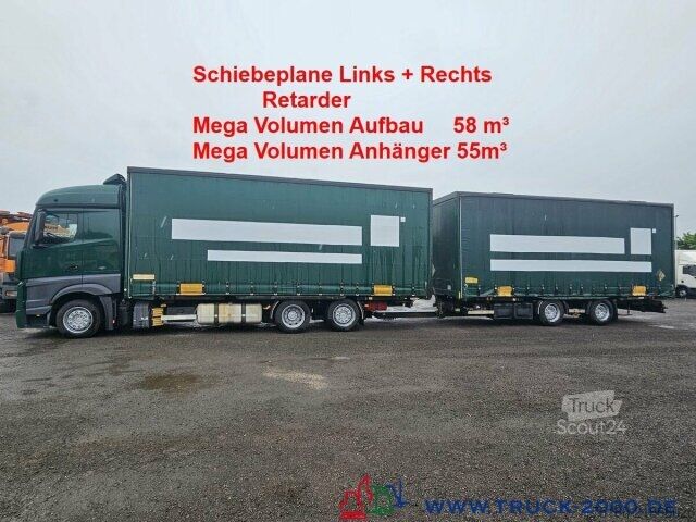 LKW mit Pritsche & Plane Mercedes-Benz Actros 2536 6x2 58m³ Mega Wechselbrücke Retarder