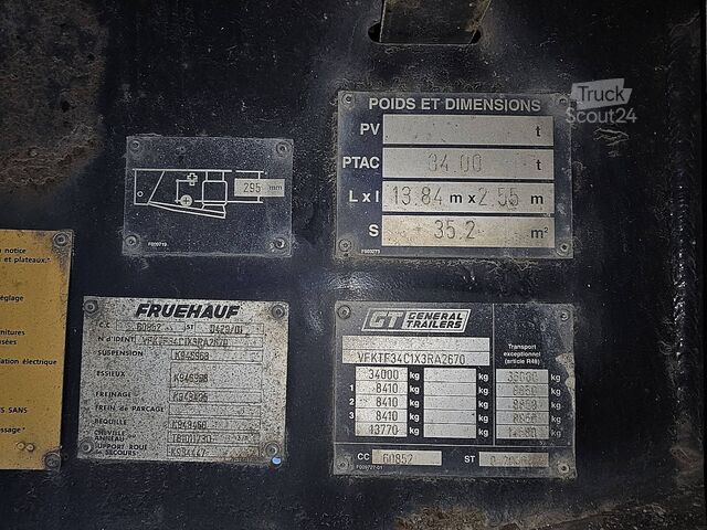 Ladepritsche FRUEHAUF TF34C13RAA plateau