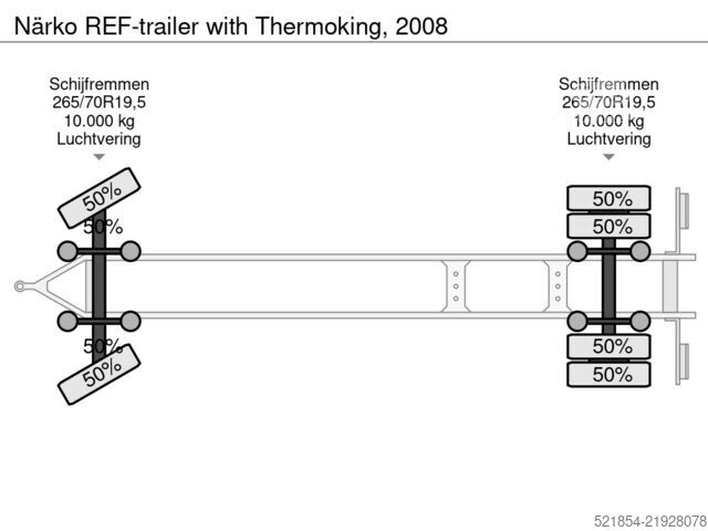Kyld/fryst transport Närko REF-trailer with Thermoking, 2008