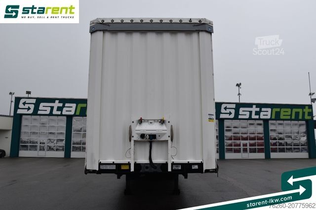 Atvērta puspiekabe ar tentu KRONE Megatrailer Hubdach Liftachse Safe Curtain