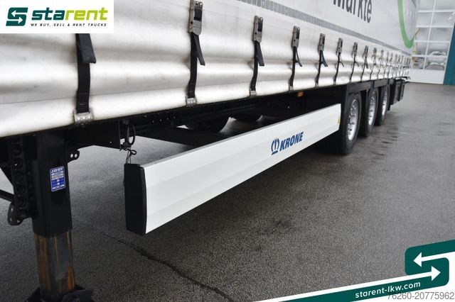 Atvērta puspiekabe ar tentu KRONE Megatrailer Hubdach Liftachse Safe Curtain