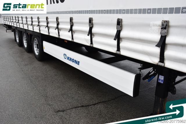 Atvērta puspiekabe ar tentu KRONE Megatrailer Hubdach Liftachse Safe Curtain