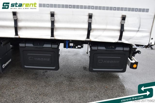 Atvērta puspiekabe ar tentu KRONE Megatrailer Hubdach Liftachse Safe Curtain