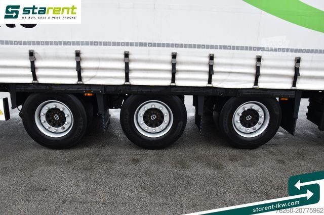 Atvērta puspiekabe ar tentu KRONE Megatrailer Hubdach Liftachse Safe Curtain