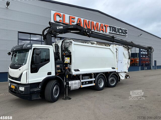 Veículo de recolha de resíduos Ginaf C 3128 NF Euro 6 Hiab 21 Tonmeter laadkraan Jus...