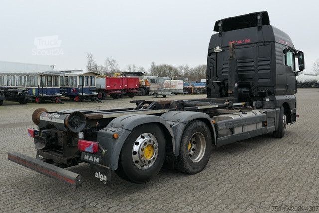 Kampós konténerszállító teherautó MAN 26.500 TGX 6x2, VDL S-21-6200, Intarder, Klima