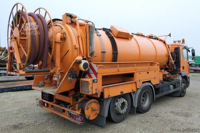 Vakuumtanktankvogn MAN 26.340 TGM 6x2, Müller VM F120 KH, Pumpe,Gelenkt